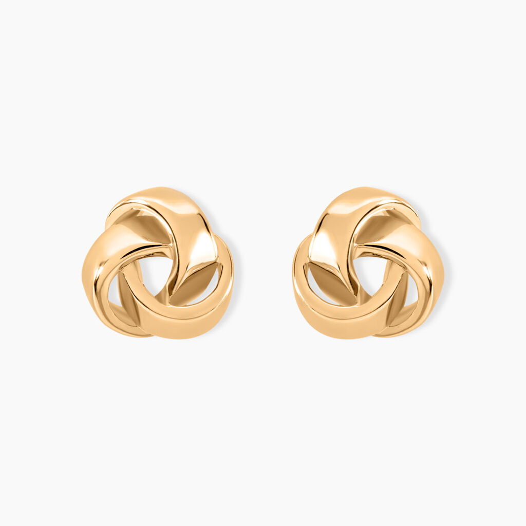 Boucles D'oreilles Puces Marcelina Plaqu&eacute; Or Jaune - Boucles d'oreilles fantaisie Femme | Histoire d&rsquo;Or