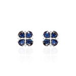 Boucles D'oreilles Puces Or Laura Blanc Saphir Et Diamant - Clous d'oreilles Femme | Histoire d&rsquo;Or