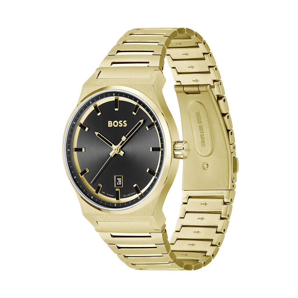 Montre Boss Candor Noir - Id&eacute;es cadeaux Homme | Histoire d&rsquo;Or