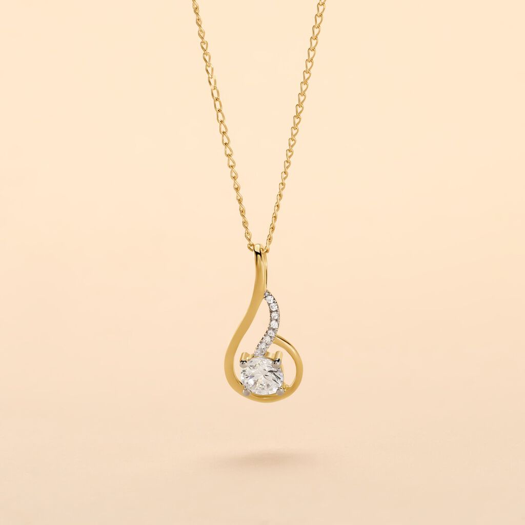 Collier Koline Or Jaune Oxyde De Zirconium - Colliers Femme | Histoire d&rsquo;Or