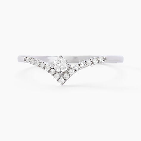 Bague Sirius Or Blanc Diamant Synthétique - Bagues solitaires Femme | Histoire d’Or