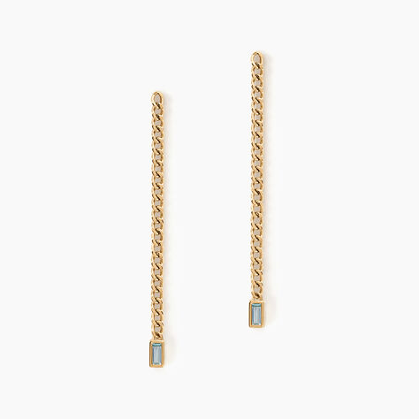 Boucles D'oreilles Pendantes Chain Or Jaune Topaze - Boucles d'oreilles pendantes Femme | Histoire d’Or