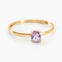 Bague Lily Or Jaune Amethyste