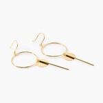 Boucles D'oreilles Pendantes Solaire Or Jaune - Boucles d'oreilles pendantes Femme | Histoire d&rsquo;Or