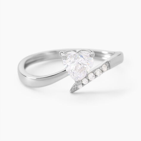 Bague Eva Or Blanc Oxyde De Zirconium - Bagues solitaires Femme | Histoire d’Or