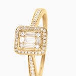 Bague 1986 Or Jaune Diamant - Bagues avec pierre Femme | Histoire d&rsquo;Or