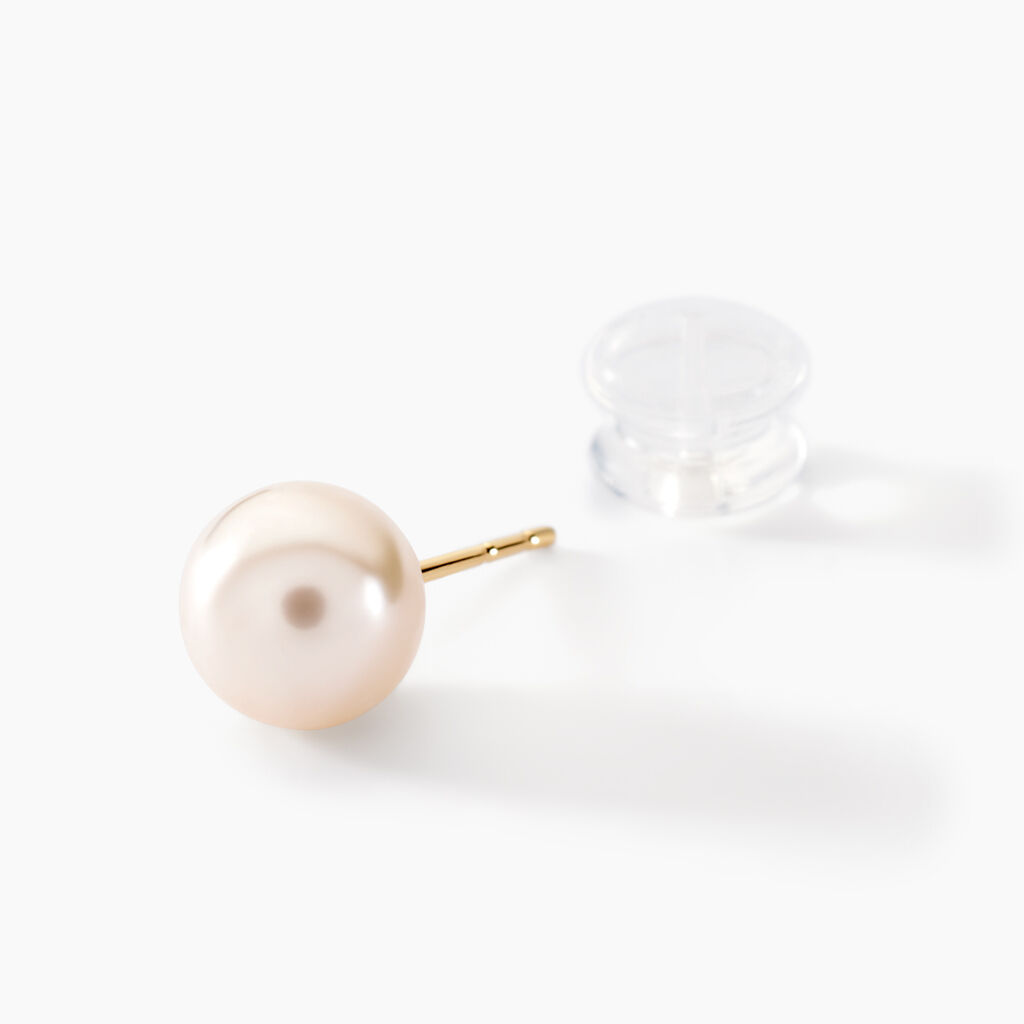 Boucles D'oreilles Suki Or Jaune Perle De Culture - Clous d'oreilles Femme | Histoire d’Or