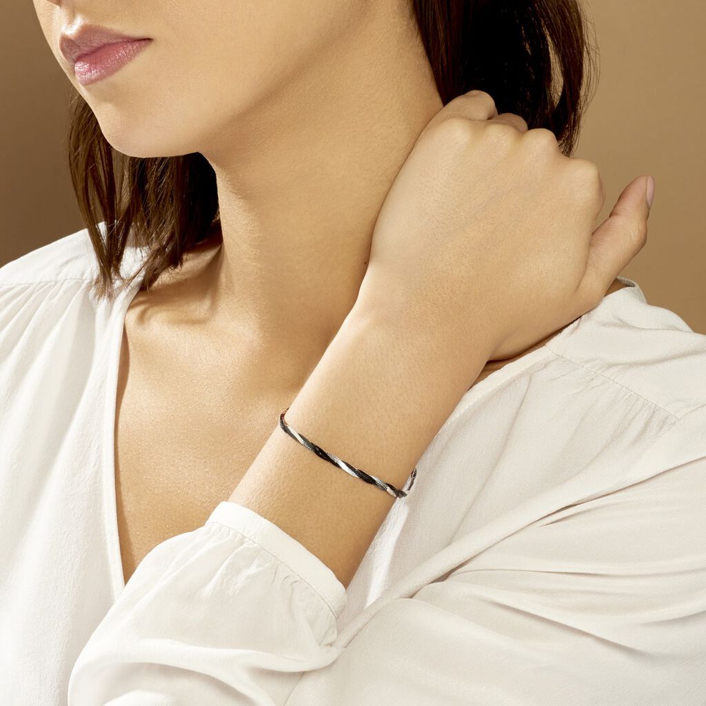 Bracelet Ehud Argent Bicolore - Bracelets chaîne Femme | Histoire d’Or