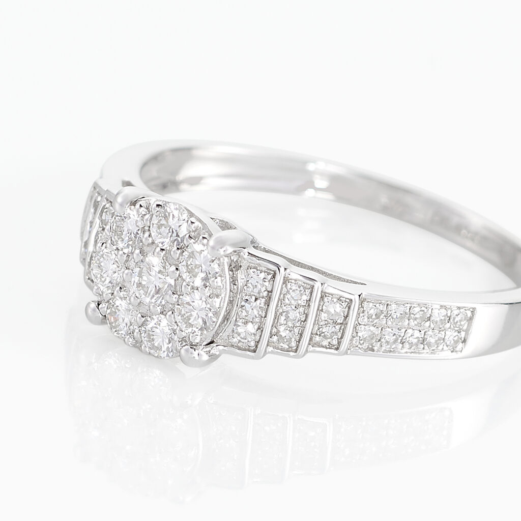 Bague Andreas Or Blanc Diamant - Bagues avec pierre Femme | Histoire d&rsquo;Or