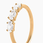 Bague Milenna Plaque Or Jaune Oxyde De Zirconium - Bagues avec pierre Femme | Histoire d&rsquo;Or