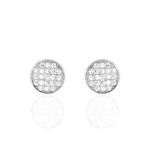 Boucles D'oreilles Puces Yesim Argent Blanc Oxyde De Zirconium - Boucles d'oreilles fantaisie Femme | Histoire d&rsquo;Or