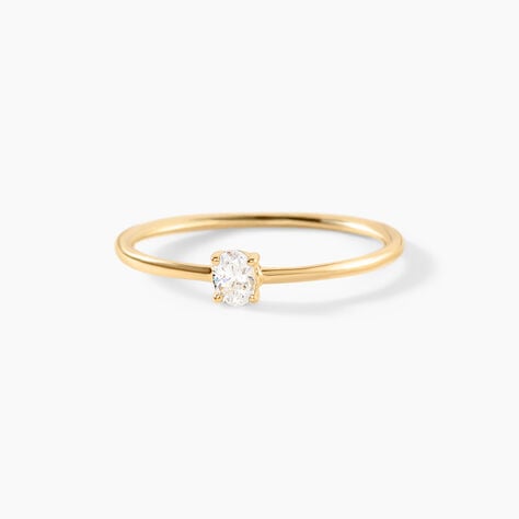 Bague Rudianus Or Jaune Diamant Synth&eacute;tique - Bagues avec pierre Femme | Histoire d&rsquo;Or