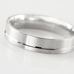 Alliance Tyffen Ruban Plat Argent Blanc - Alliances Famille | Histoire d&rsquo;Or