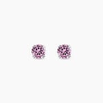 Boucles D'oreilles Puces Or Blanc Oxydes De Zirconium - Clous d'oreilles Femme | Histoire d&rsquo;Or