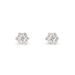 Boucles D'oreilles Puces Magnolia Or Blanc Diamant - Clous d'oreilles Femme | Histoire d’Or