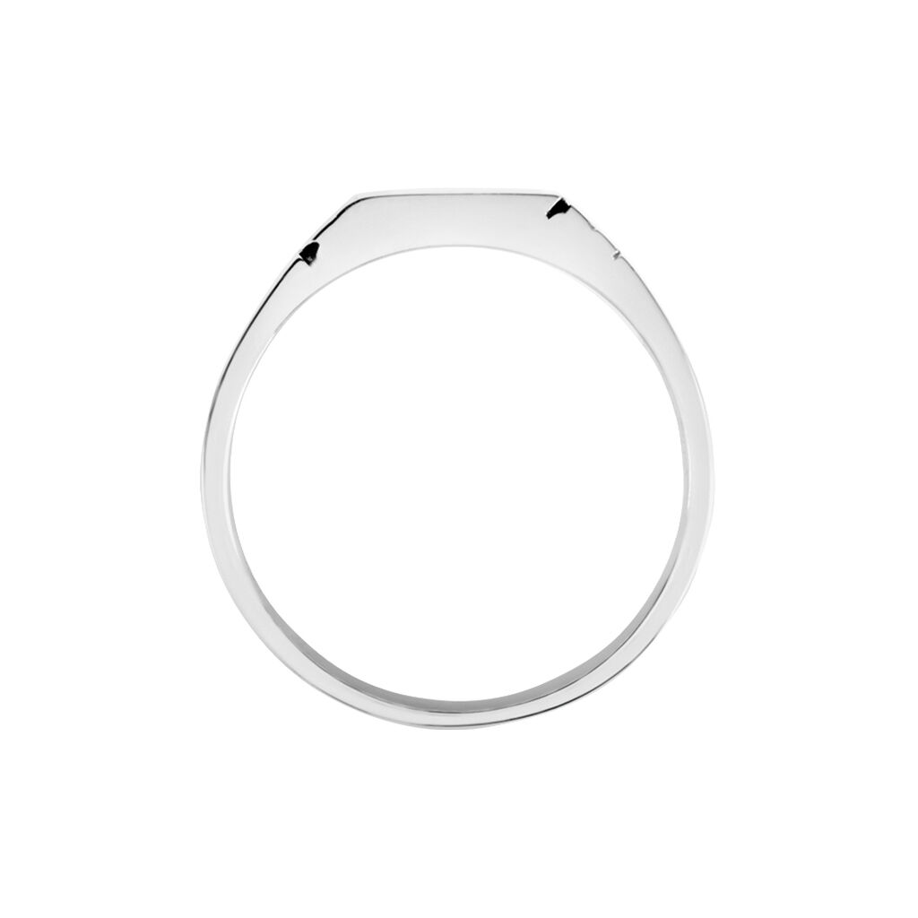 Chevalière Luka Argent Blanc - Chevalières Homme | Histoire d’Or
