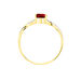Bague Candice Or Jaune Grenat - Bagues solitaires Femme | Histoire d’Or