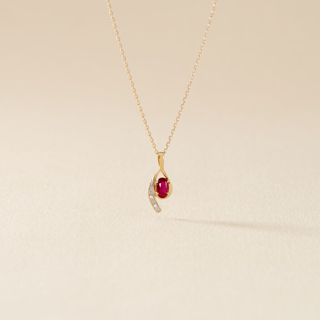 Collier Emotion Or Jaune Rubis Diamant - Colliers Femme | Histoire d&rsquo;Or