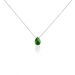 Collier Alvena Argent Blanc Rhodié Malachite Vert - Colliers fantaisie Femme | Histoire d’Or