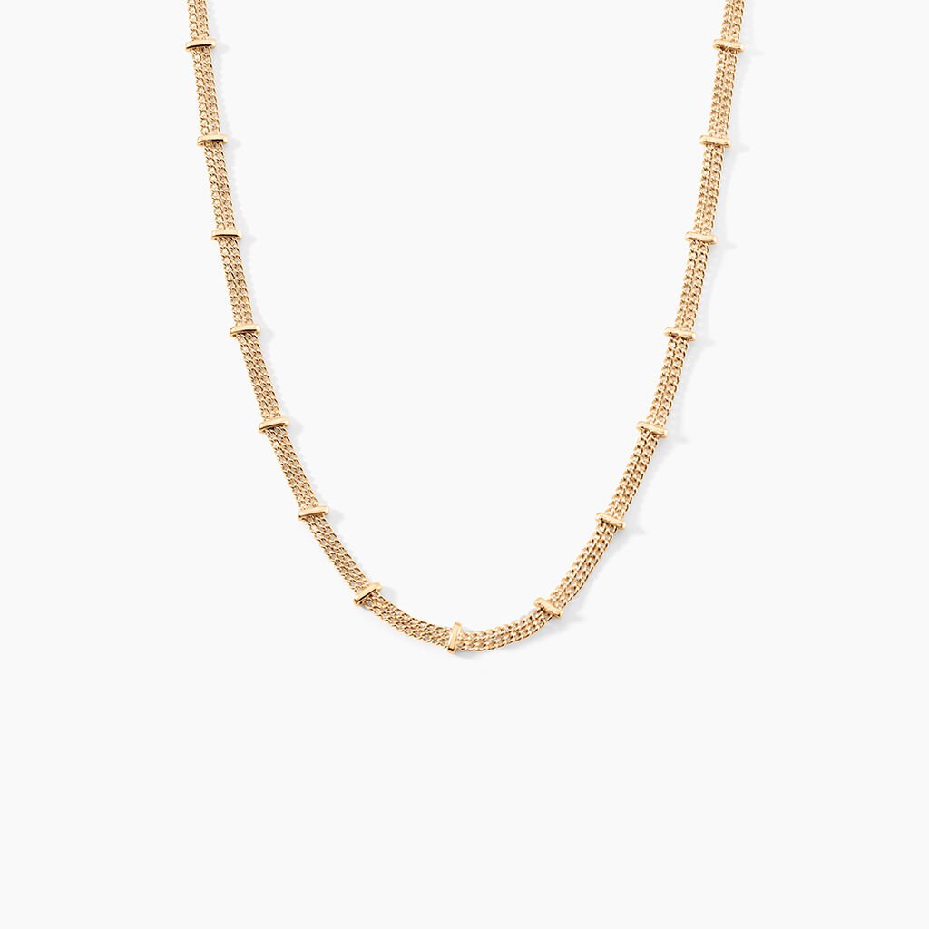 Collier Naria Plaqu&eacute; Or Jaune - Colliers doubles et triples cha&icirc;nes Femme | Histoire d&rsquo;Or