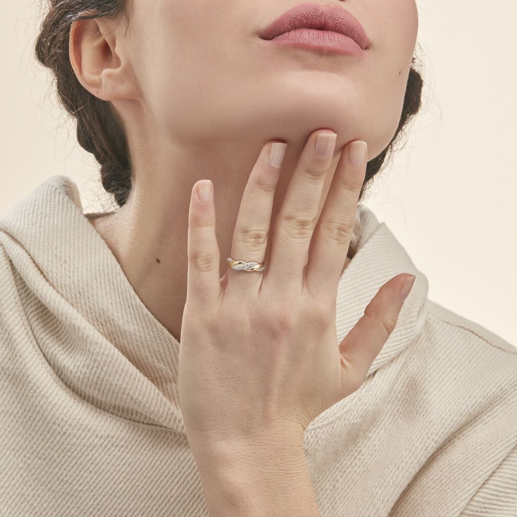 Bague Admète Or Jaune Diamant - Bagues avec pierre Femme | Histoire d’Or