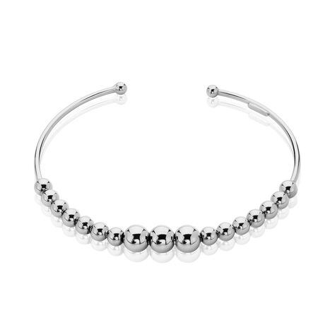 Bracelet Jonc Atlantis Argent Blanc - Bracelets joncs Femme | Histoire d&rsquo;Or