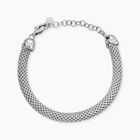 Bracelet Nahila Maille Popcorn Argent Blanc - Bracelets cha&icirc;ne Femme | Histoire d&rsquo;Or