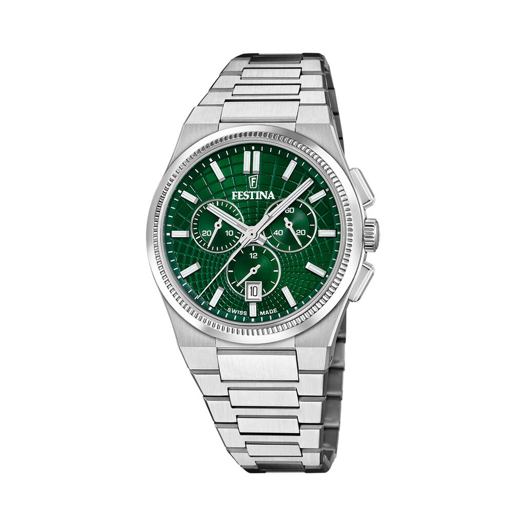 Montre Festina Swiss Made Rive Vert - Montres suisses Homme | Histoire d&rsquo;Or