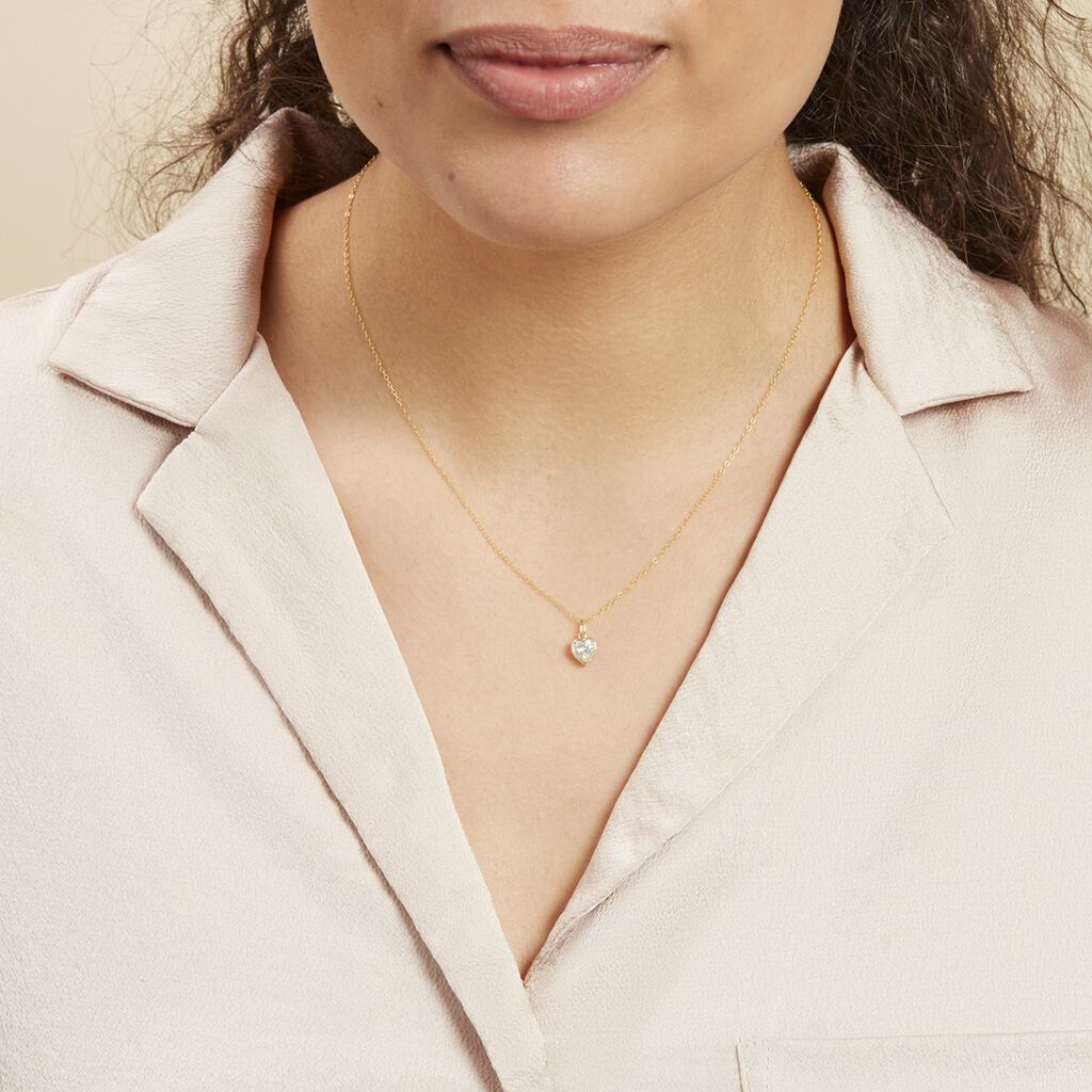 Collier Or Jaune Idony Oxyde De Zirconium - Colliers Femme | Histoire d’Or