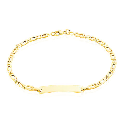 Bracelet Identité Fanelia Maille Marine Or Jaune - Bracelets Communion Enfant | Histoire d’Or