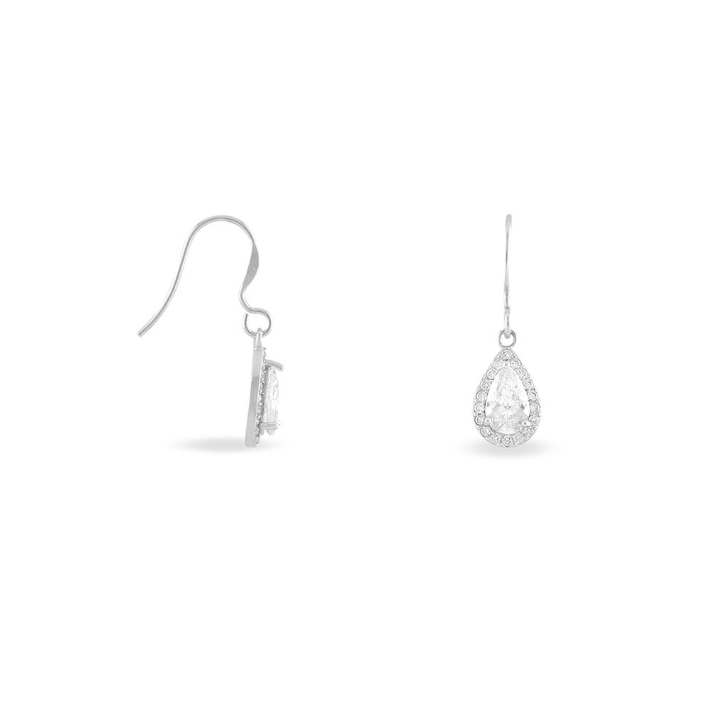 Boucles D'oreilles Pendantes Perce-neige Argent  Oxyde De Zirconium - Boucles d'oreilles fantaisie Femme | Histoire d’Or