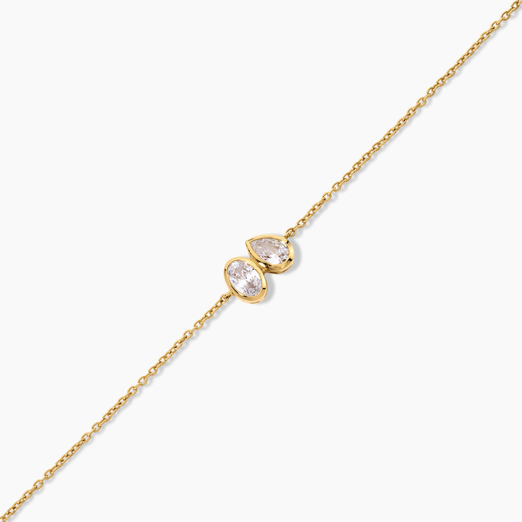 Bracelet Sunset Riviera Argent Dor&eacute; A L'Or 750/1000 Oxyde De Zirconium - Bracelets Femme | Histoire d&rsquo;Or