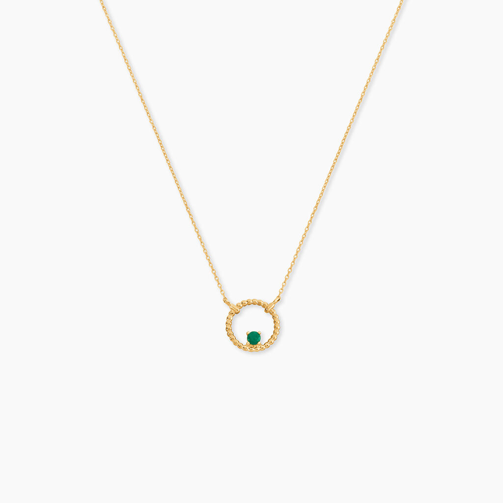 Collier Adrine Or Jaune Emeraude - F&ecirc;te des m&egrave;res Femme | Histoire d&rsquo;Or