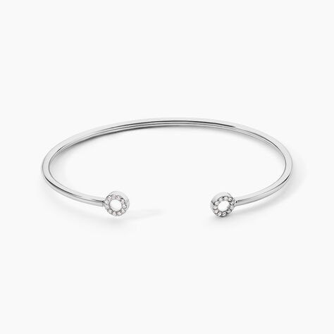 Bracelet Jonc Danae Argent Blanc Oxyde De Zirconium - Bracelets joncs Femme | Histoire d&rsquo;Or