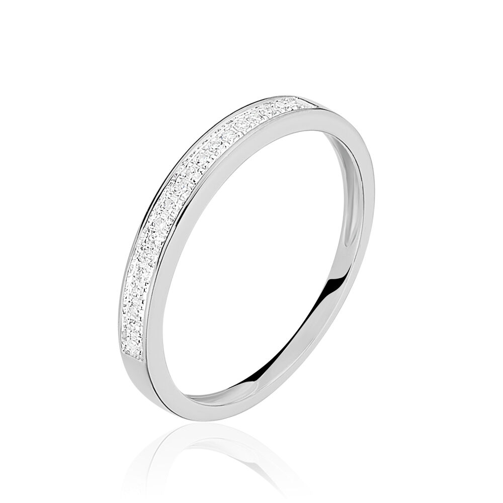 Alliance argent et diamant femme Clearance