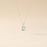 Collier Audea Or Blanc Topaze Et Oxyde De Zirconium - Colliers Femme | Histoire d&rsquo;Or