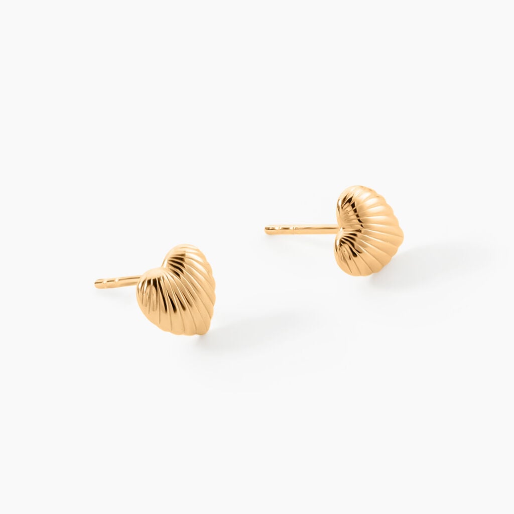 Boucles D'Oreilles Puces Lyane Plaqu&eacute; Or Jaune - Boucles d'oreilles fantaisie Femme | Histoire d&rsquo;Or