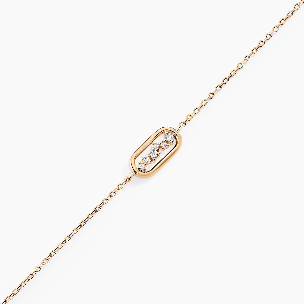 Bracelet Infinitude Plaqu&eacute; Or Dor&eacute; Oxyde De Zirconium - Bracelets Femme | Histoire d&rsquo;Or