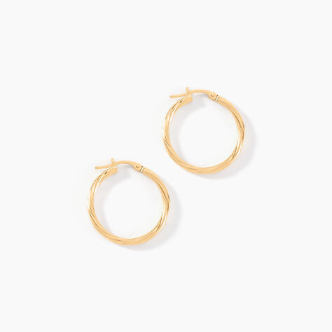 Créoles Youri Or Jaune - Boucles d'oreilles créoles Femme | Histoire d’Or