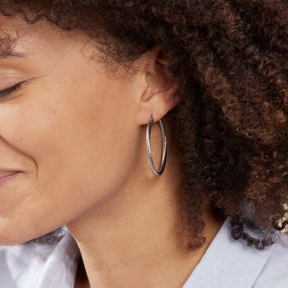 Boucle d'oreille diamantée en or et Marquise Diamant - La Petite Tribu