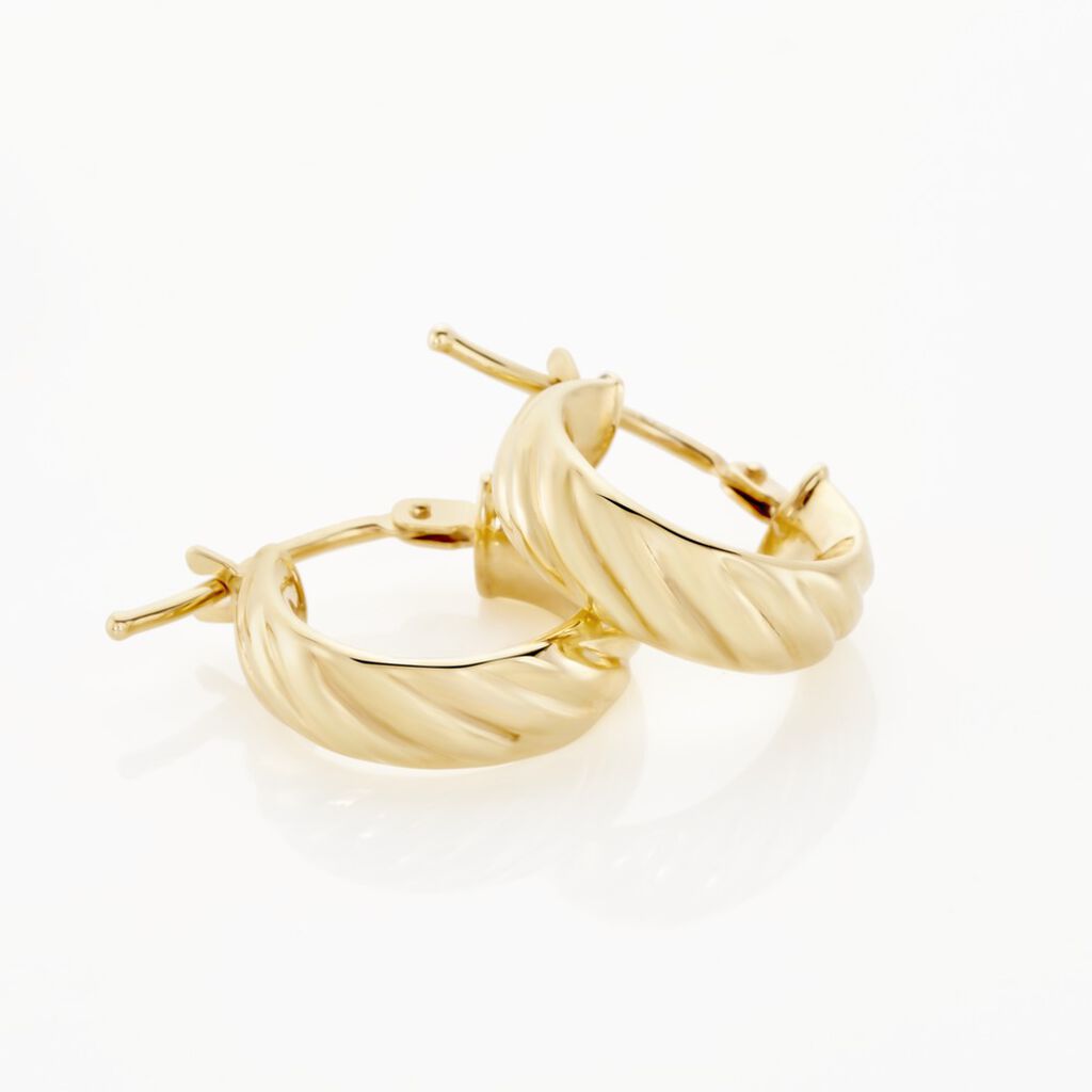 Créoles Mara Or Jaune - Boucles d'oreilles créoles Femme | Histoire d’Or