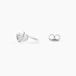 Boucles D'oreilles Puces Argent Blanc Dounyo Oxydes De Zirconium - Boucles d'oreilles fantaisie Femme | Histoire d&rsquo;Or