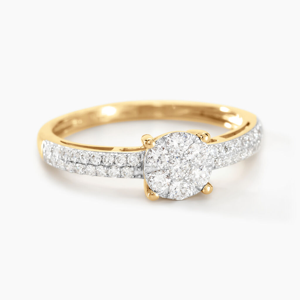 Bague Solitaire Julia Or Jaune Diamant Synthetique - Bagues solitaires Femme | Histoire d’Or