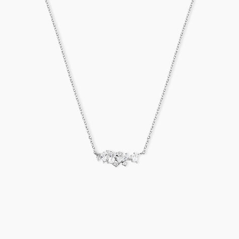 Collier Eclat d'Aurore Argent Blanc Oxyde De Zirconium - Colliers fantaisie Femme | Histoire d&rsquo;Or