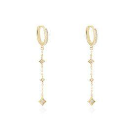 Créoles Linheave Plaqué Or Jaune Oxyde De Zirconium - Boucles d'oreilles créoles Femme | Histoire d’Or