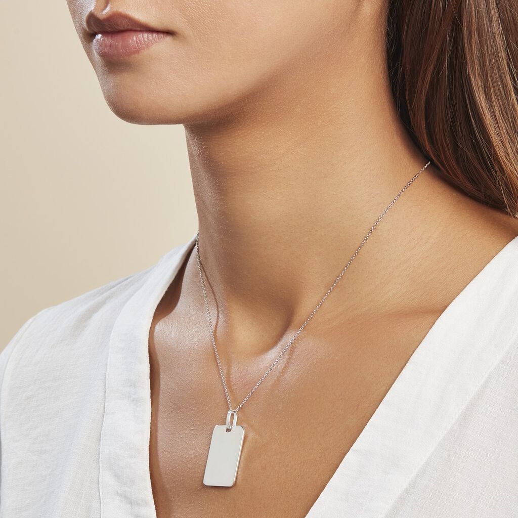 Pendentif Leyel Argent Blanc - Pendentifs Famille | Histoire d’Or
