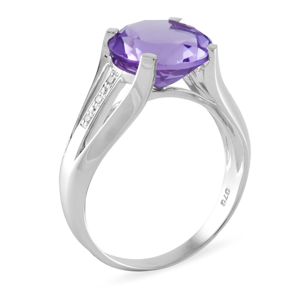 Bague Cecile Or Blanc Topaze Et Diamant - Bagues solitaires Femme | Histoire d’Or