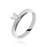Bague Solitaire Loren Or Blanc Diamant - Bagues solitaires Femme | Histoire d&rsquo;Or