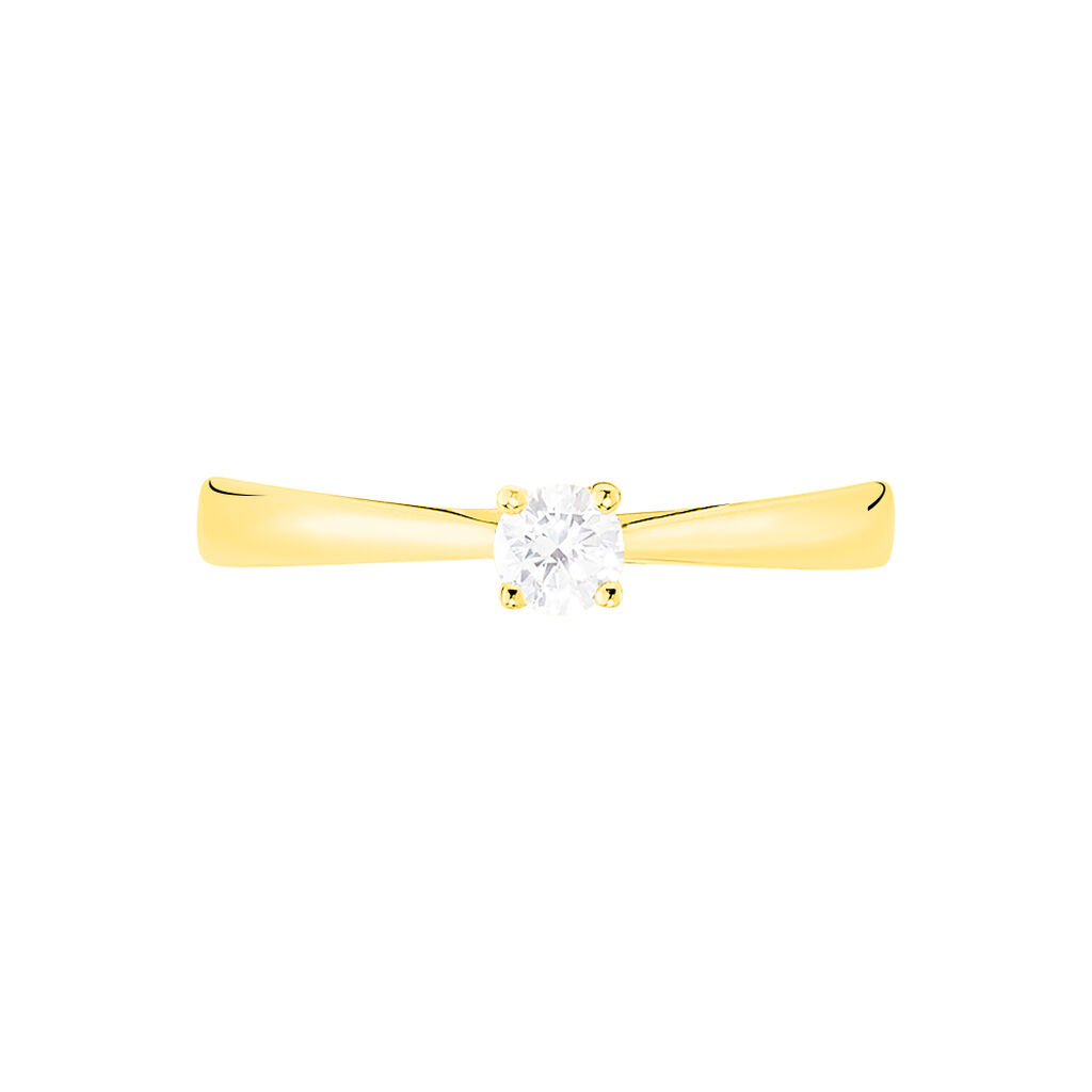 Bague Solitaire Victoria Or Jaune Diamant - Bagues solitaires Femme | Histoire d&rsquo;Or
