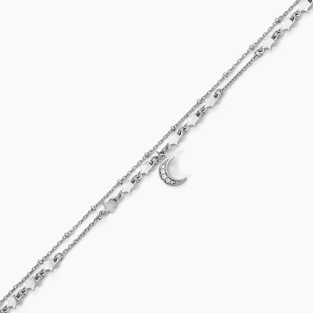 Cha&icirc;ne De Cheville Marie-nicaise Argent Blanc - Cha&icirc;nes de cheville Femme | Histoire d&rsquo;Or